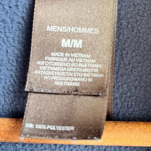 THE NORTH FACE Navy Blue Quarter-Zip Long Sleeve Pullover Fleece Men’s Medium - Picture 3 of 8